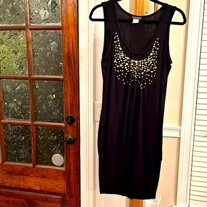 Venus sexy beach dress slinky black balloon bottom sz S NWOT
